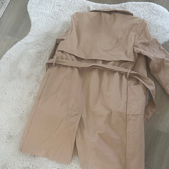 H&M Classic Beige Cotton Trench Coat - Picture 4 of 7